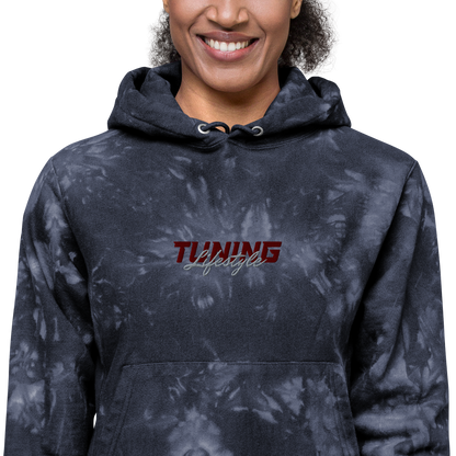 Unisex Champion-Batik-Kapuzenpullover Tuning Lifestyle gestickt