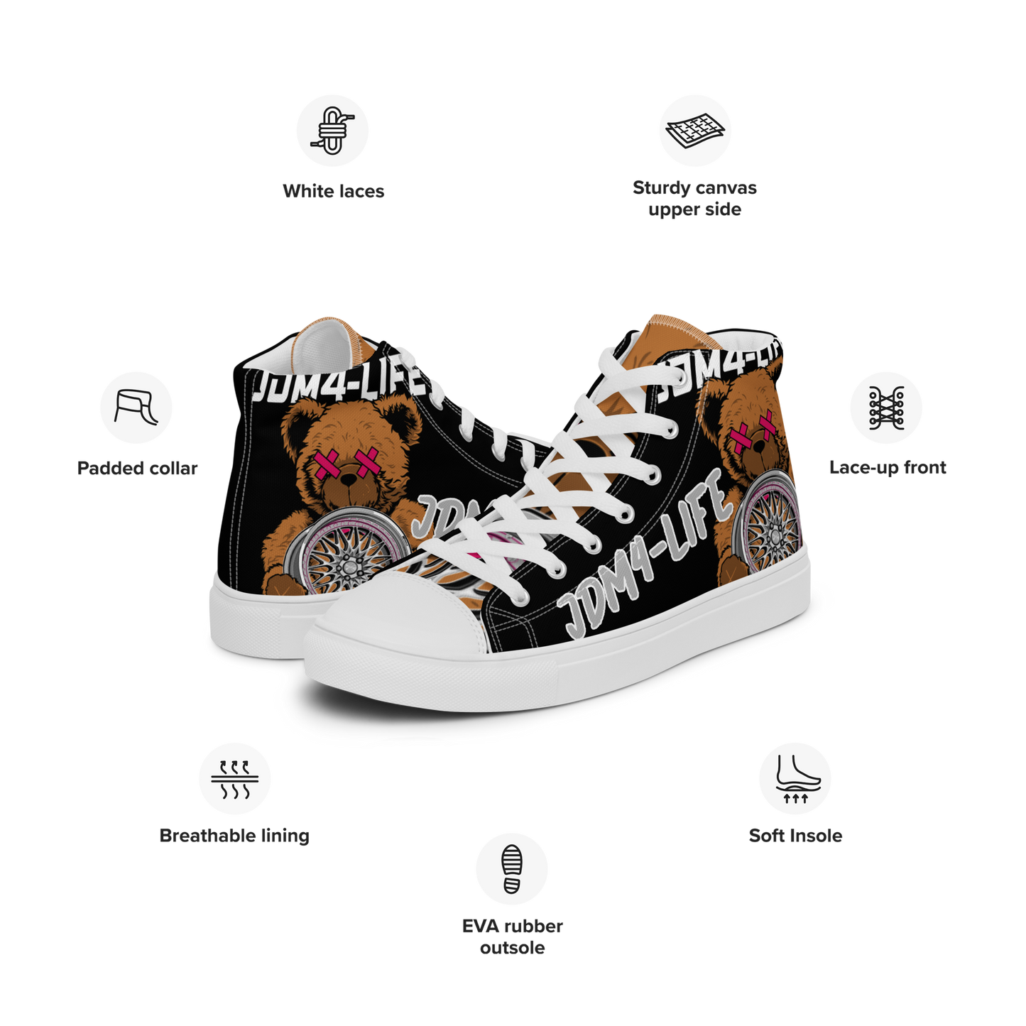 High-Top Leinenschuhe für Damen JDM4-Life
